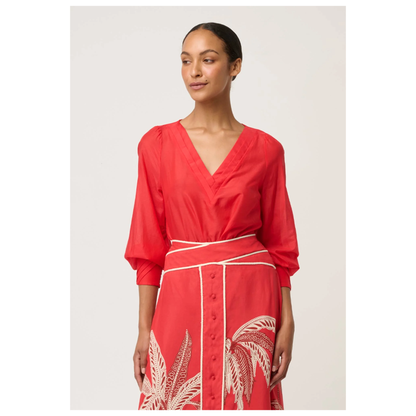 Once Was - Calissa V-Neck Blouse