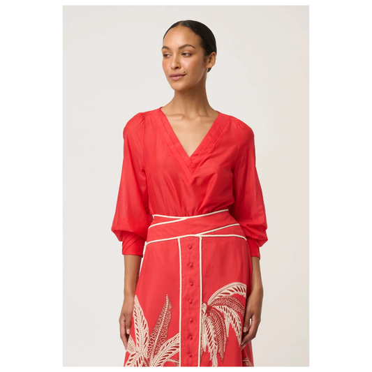 Once Was - Calissa V-Neck Blouse