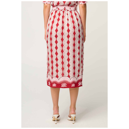 Once Was - Nora Midi Skirt | Marrakech Ruby