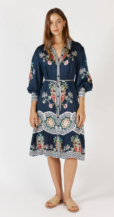 Rubyyaya - Garcia Midi Dress | Navy