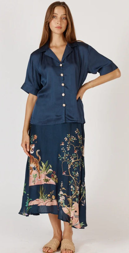 Rubyyaya - Georgia Shirt | Navy
