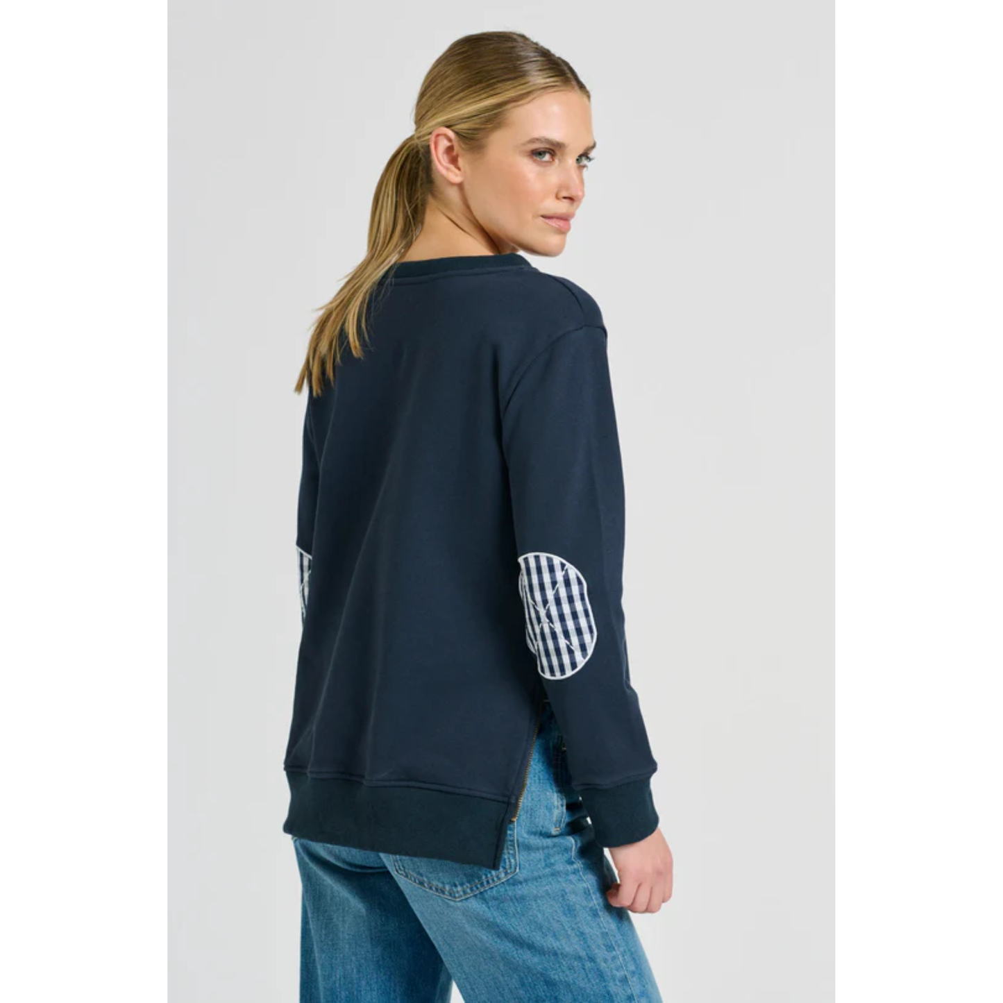 Shirty - Classic Zipside XOXO Sweatshirt | Navy Combo