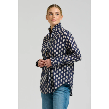 Shirty - The Olivia Shirt | Navy Double Diamond