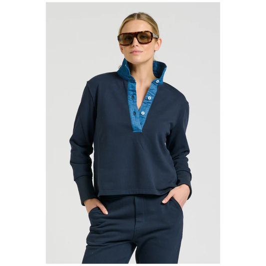 Shirty - Rugby Sweatshirt | French Navy/Vintage Denim