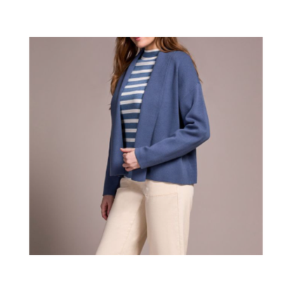 Tribal - Hazel Short Coatigan | Slate Blue