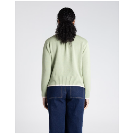 Two T's - Naples Cable Knit Sweater | Pistachio