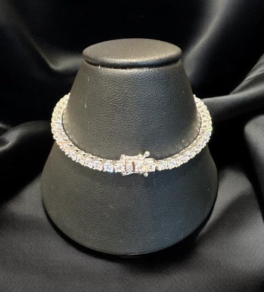 Tennis Bracelet - Claw Setting - AAA CZ S\Silver 3MM