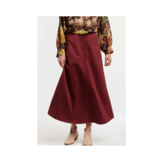Urban Luxury - Rachel Suede Skirt | Burgundy