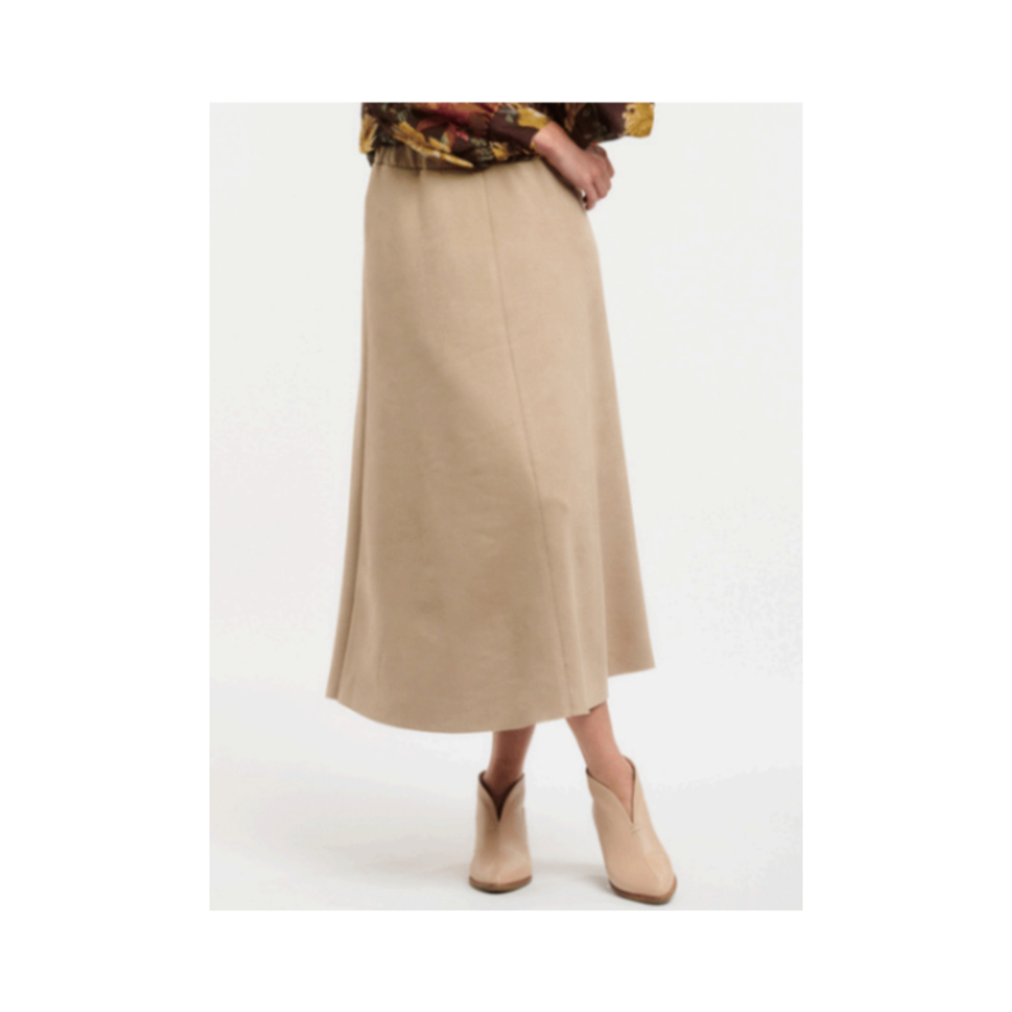 Urban Luxury - Rachel Suede Skirt | Beige