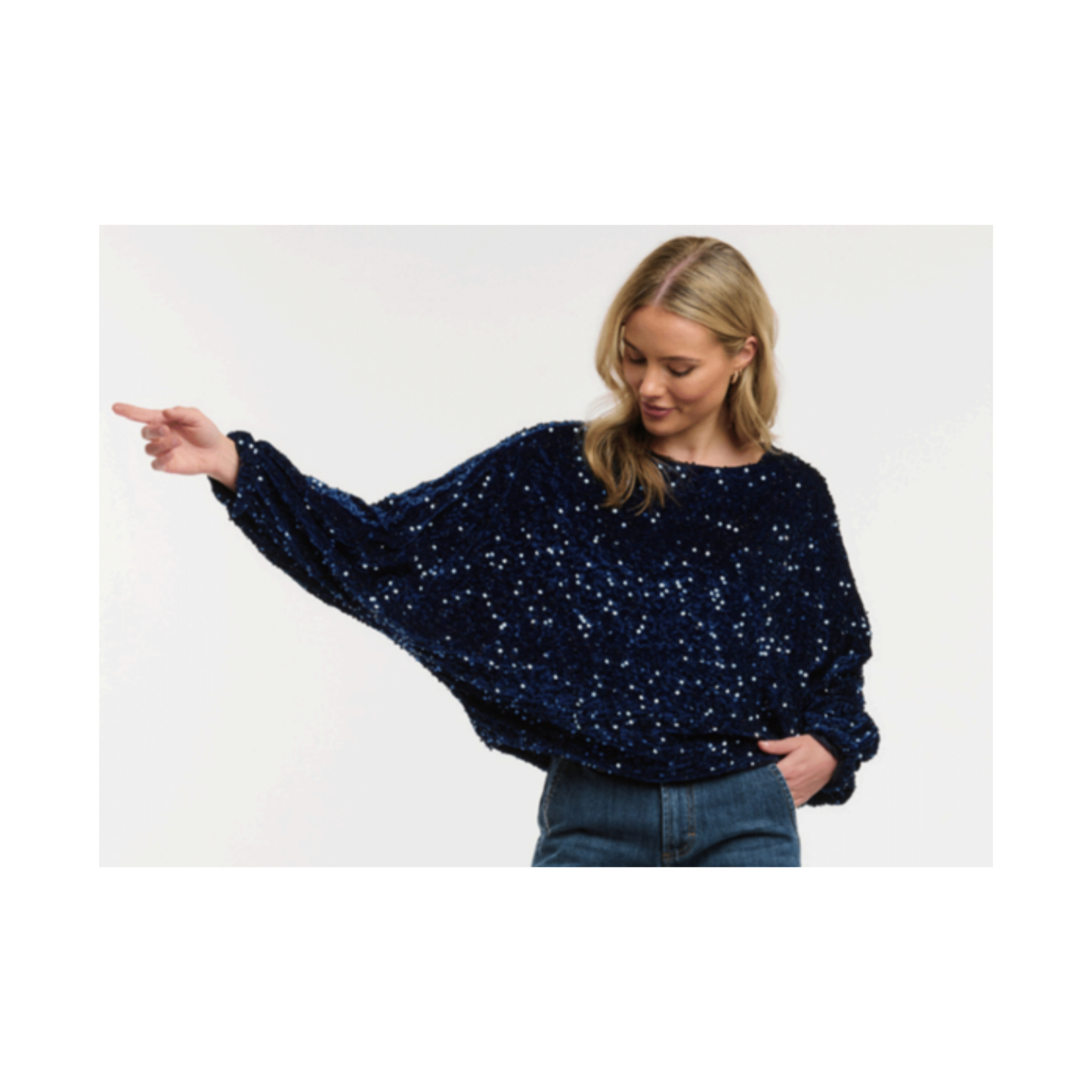 Urban Luxury - Kerry Sequin Top | Blue