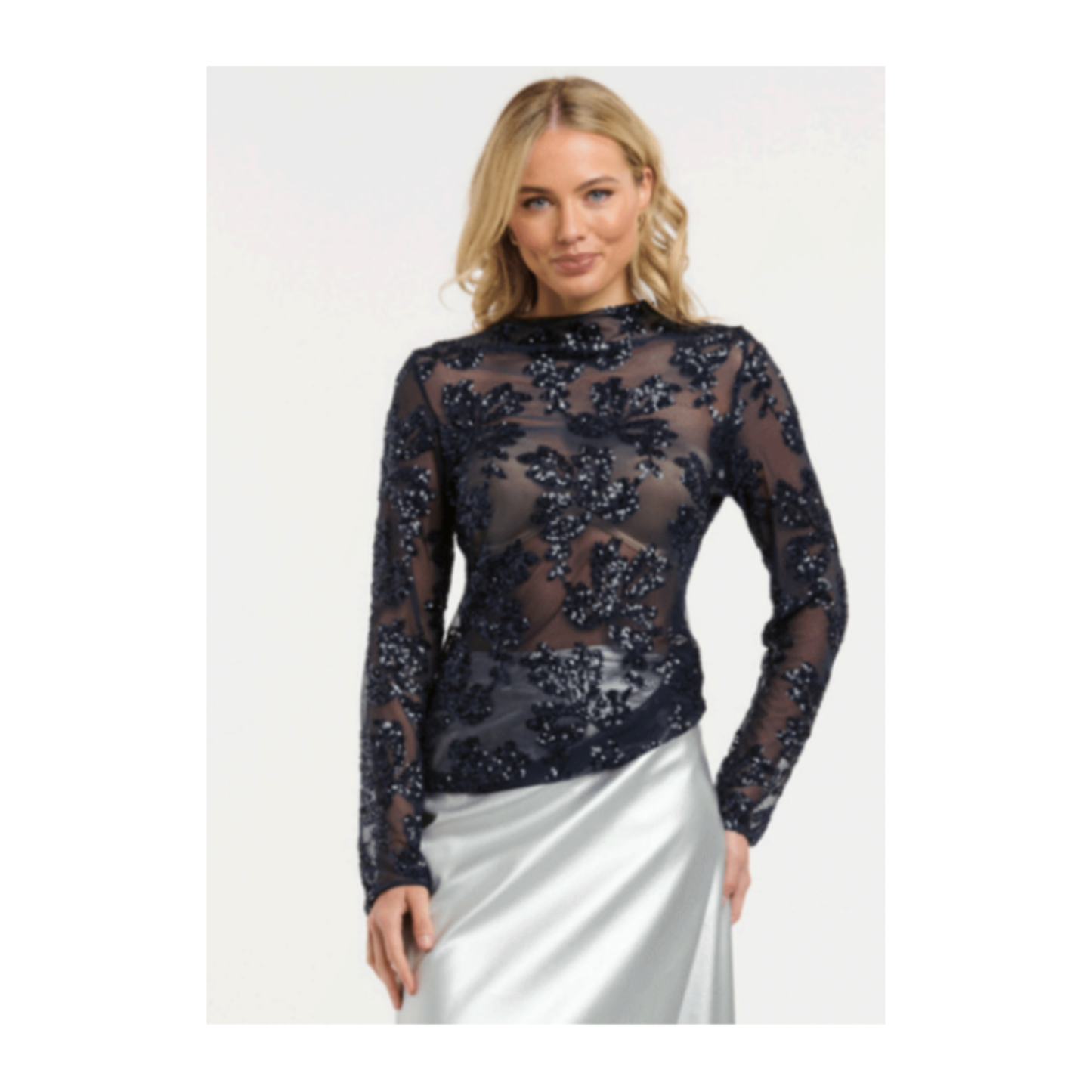 Urban Luxury - Lyndsay Sequin Top | Midnight Blue