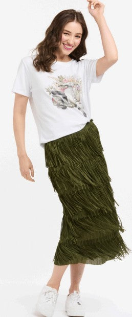 Urban Luxury - Livella Tiered Fringe Skirt