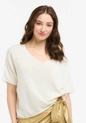 Urban Luxury - Banda Back Stripe Knit Top