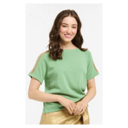 Urban Luxury - Maglione Lurex Shoulder Sweater