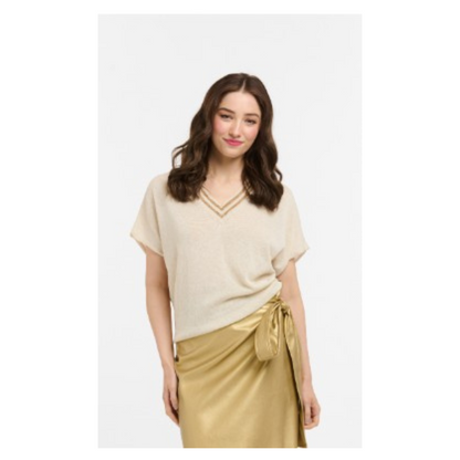 Urban Luxury - ORO Lurex Trim Knit Top