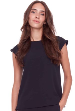 Up - Camalote Vegan Cap Sleeve Silk Top