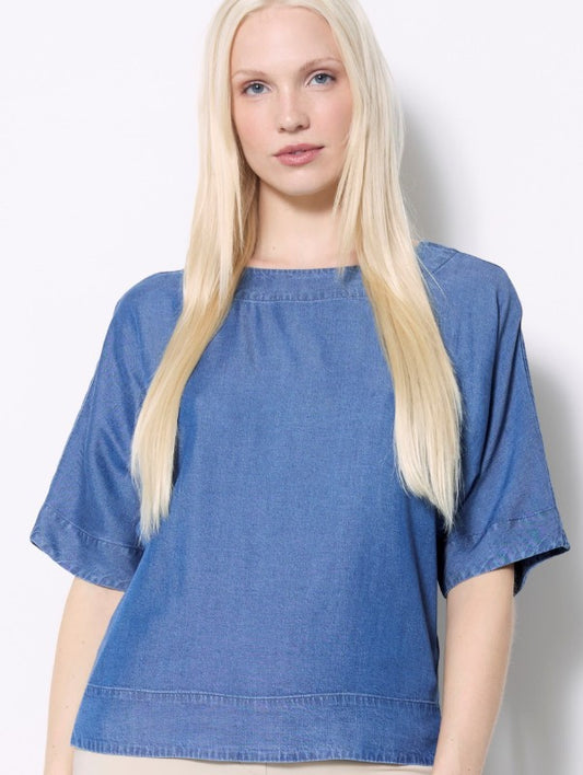 Up - Ellis Tencel Top | Denim