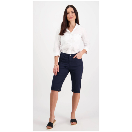 Vassalli - Poppy Poplin Short | Navy