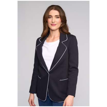 Vassalli - Ora Contrast Trim Blazer | Ink