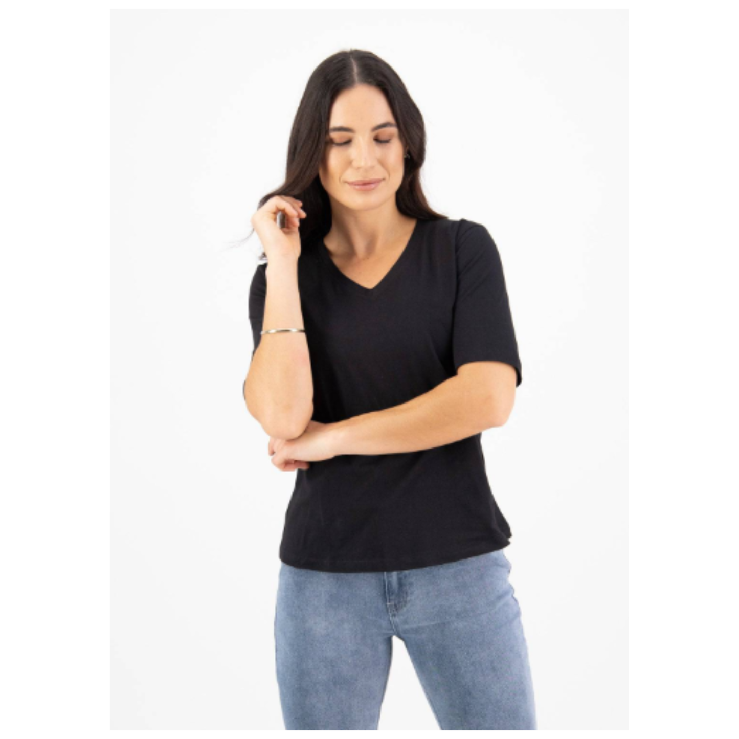 Vassalli - Base V-Neck T-Shirt | Black