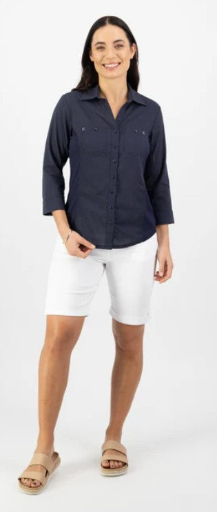 Vassalli - Maine Button Up Shirt with Rib Panels