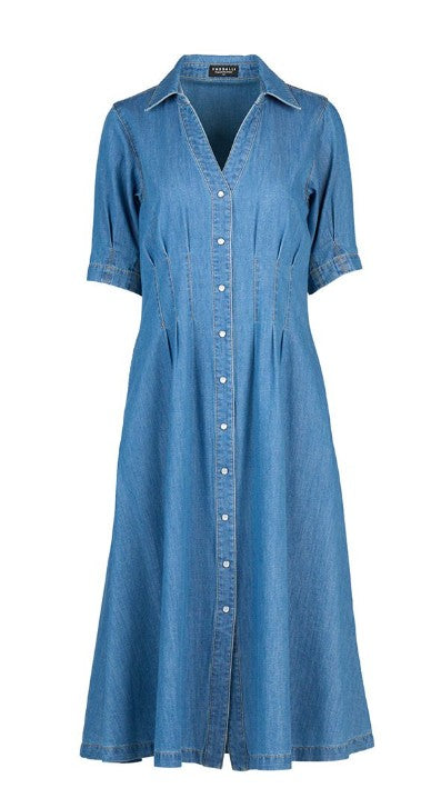 Vassalli - Mirage Dress | Mid Wash Tencel