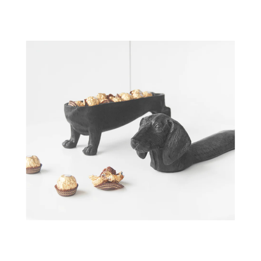 Giftware - Dachshund Secret Bowl | Black | PICK-UP INSTORE ONLY