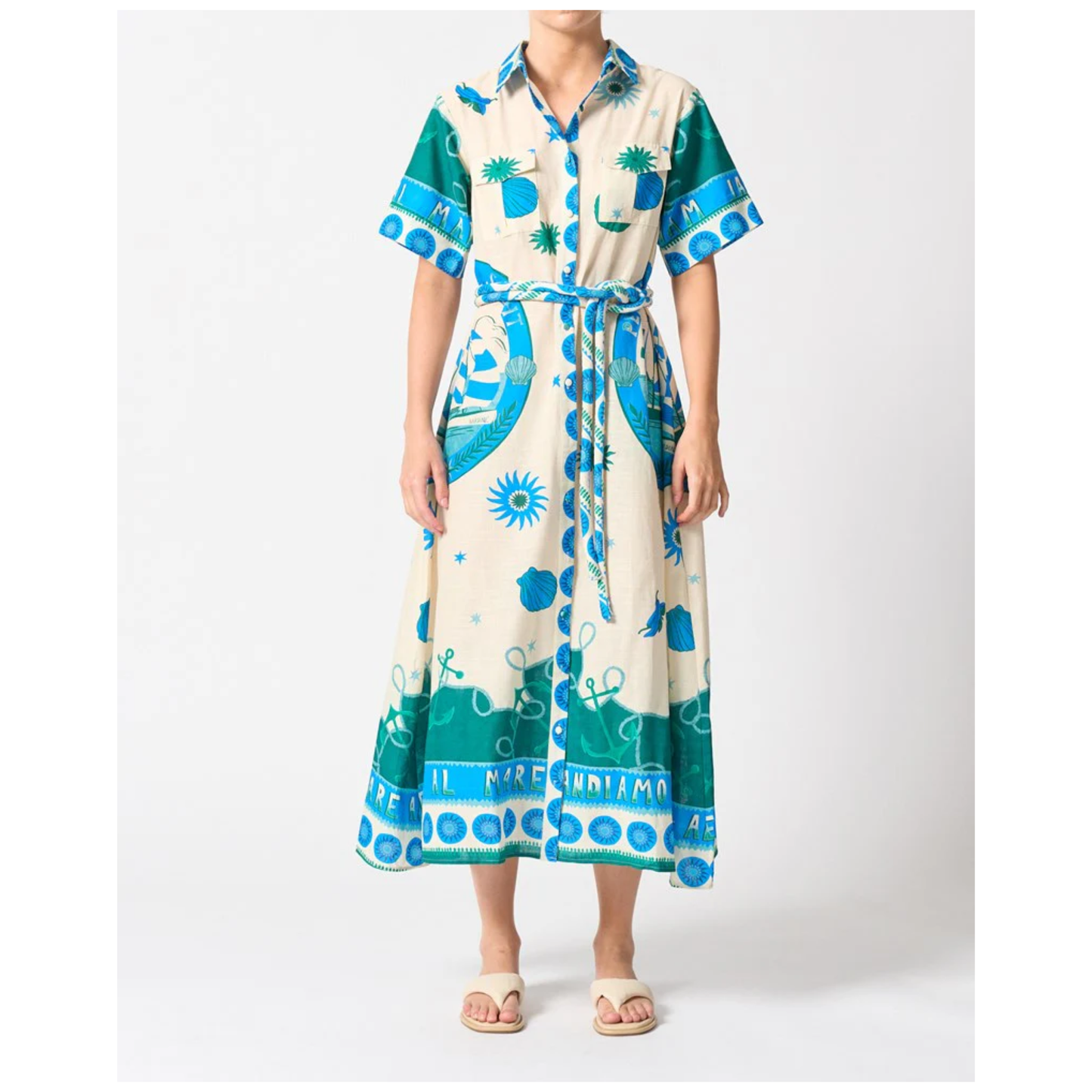 Walnut - Cannes Dress | Andiamo print