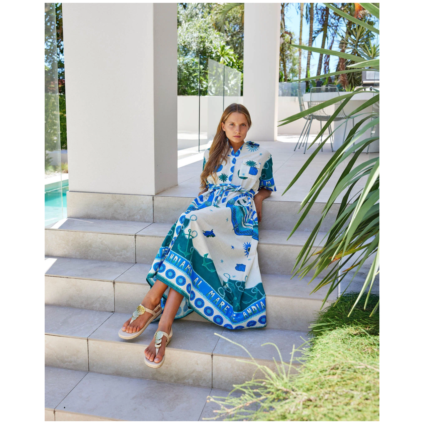 Walnut - Cannes Dress | Andiamo print