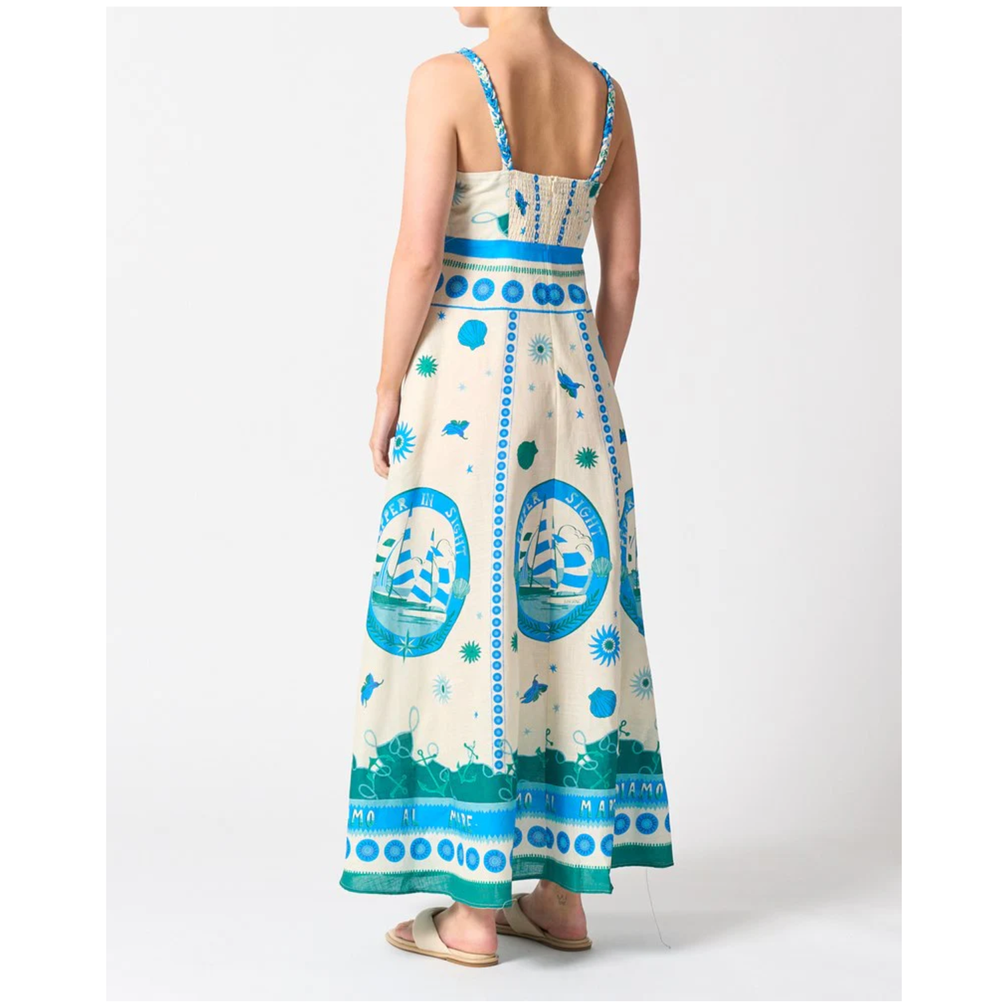 Walnut - Sardinia Dress | Andiamo print