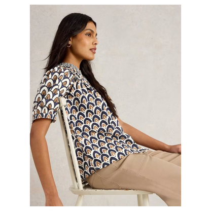 White Stuff - Ariel Top | Navy Print
