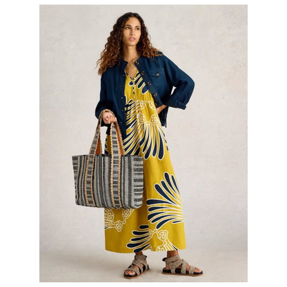White Stuff - Lorna Linen Maxi Dress | Yellow Print