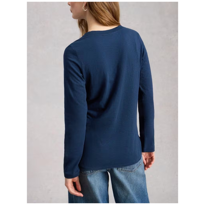 Clara Long Sleeve Tee | Dark Navy