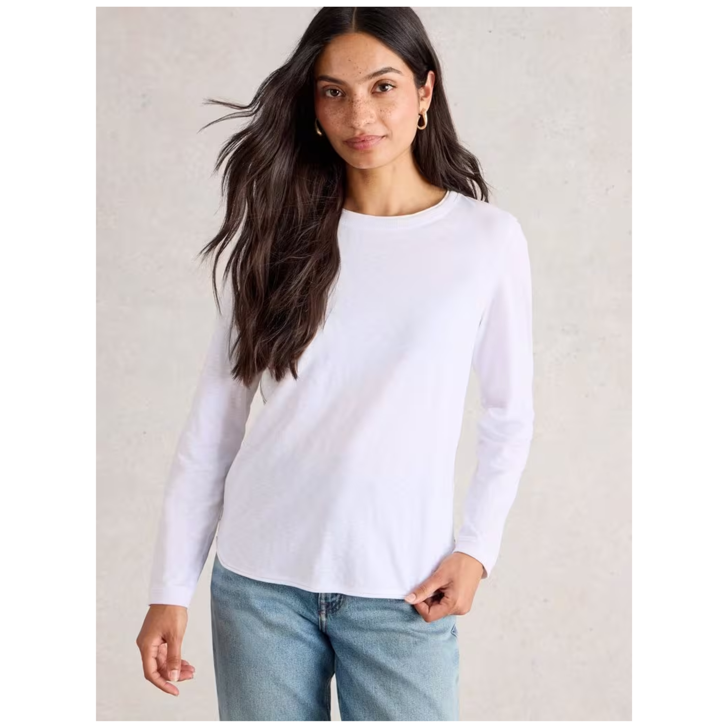 Clara Long Sleeve Tee | White