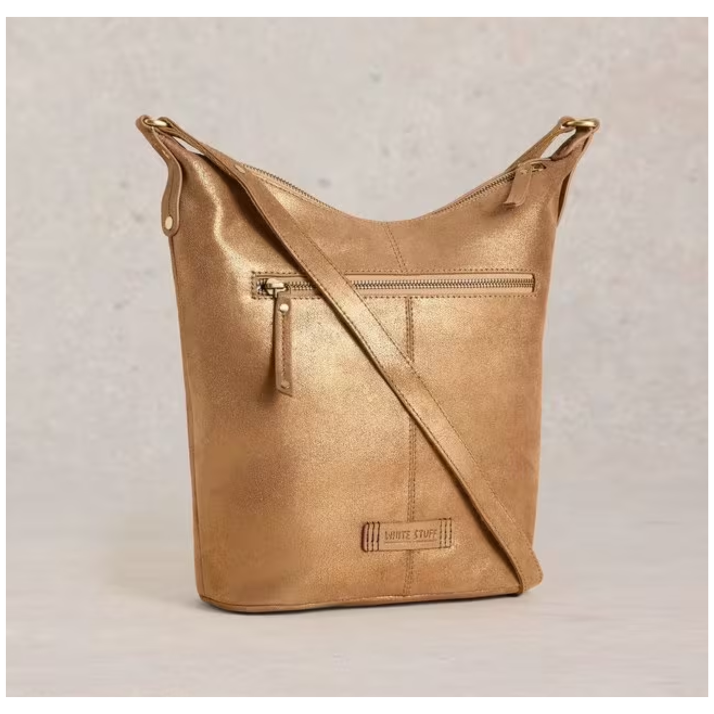 Fern Leather Crossbody Bag | Mixed Metallic