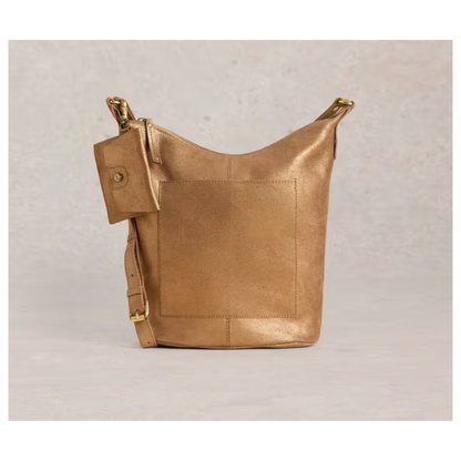 Fern Leather Crossbody Bag | Mixed Metallic