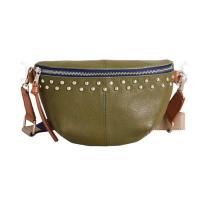 Mini Sebby Studded Sling Bag | Khaki Green