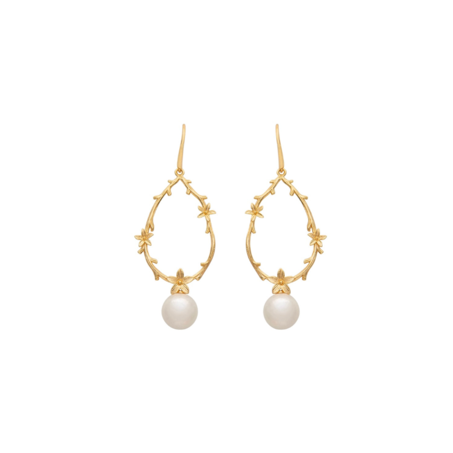 Jewellery - Botanical Pearl Earrings | Sterling Silver & Gold Vermeil