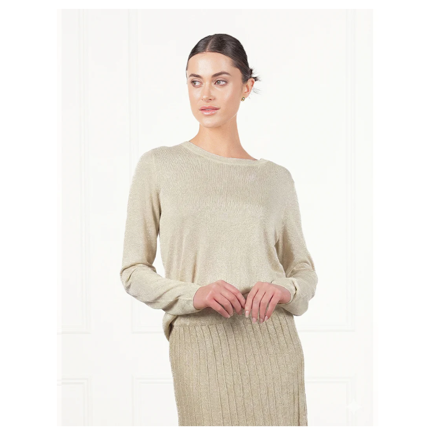 Melissa Sparkle Knit Top | Gold