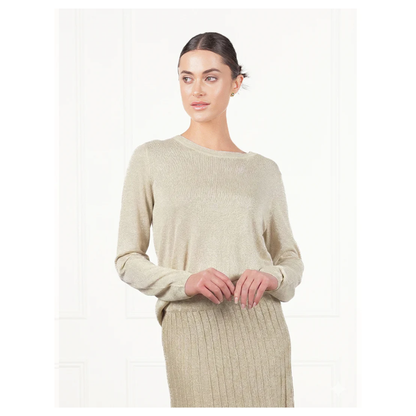 Melissa Sparkle Knit Top | Gold