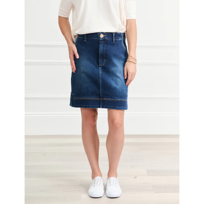 Sapphire Cargo Denim Skirt | Indigo