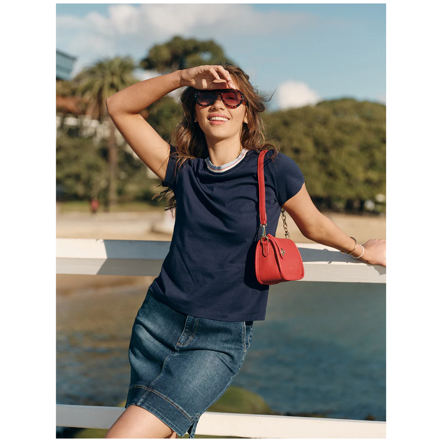 Sapphire Cargo Denim Skirt | Indigo