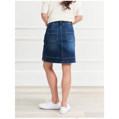 Sapphire Cargo Denim Skirt | Indigo