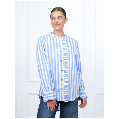 Tulip Wide Stripe Shirt | Blue
