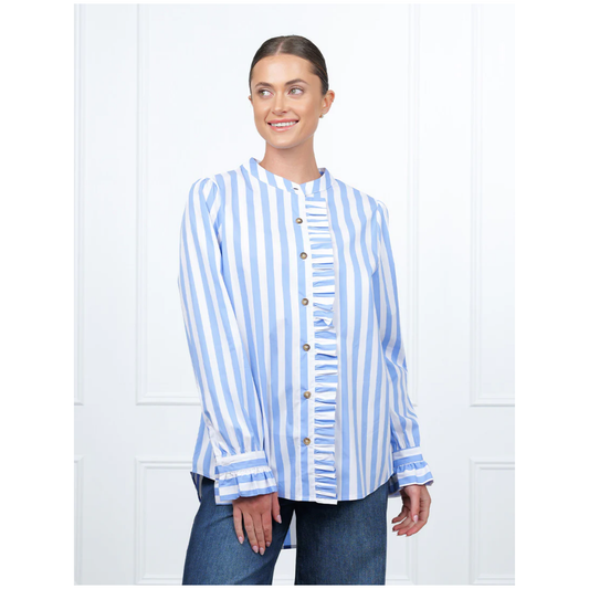 Tulip Wide Stripe Shirt | Blue