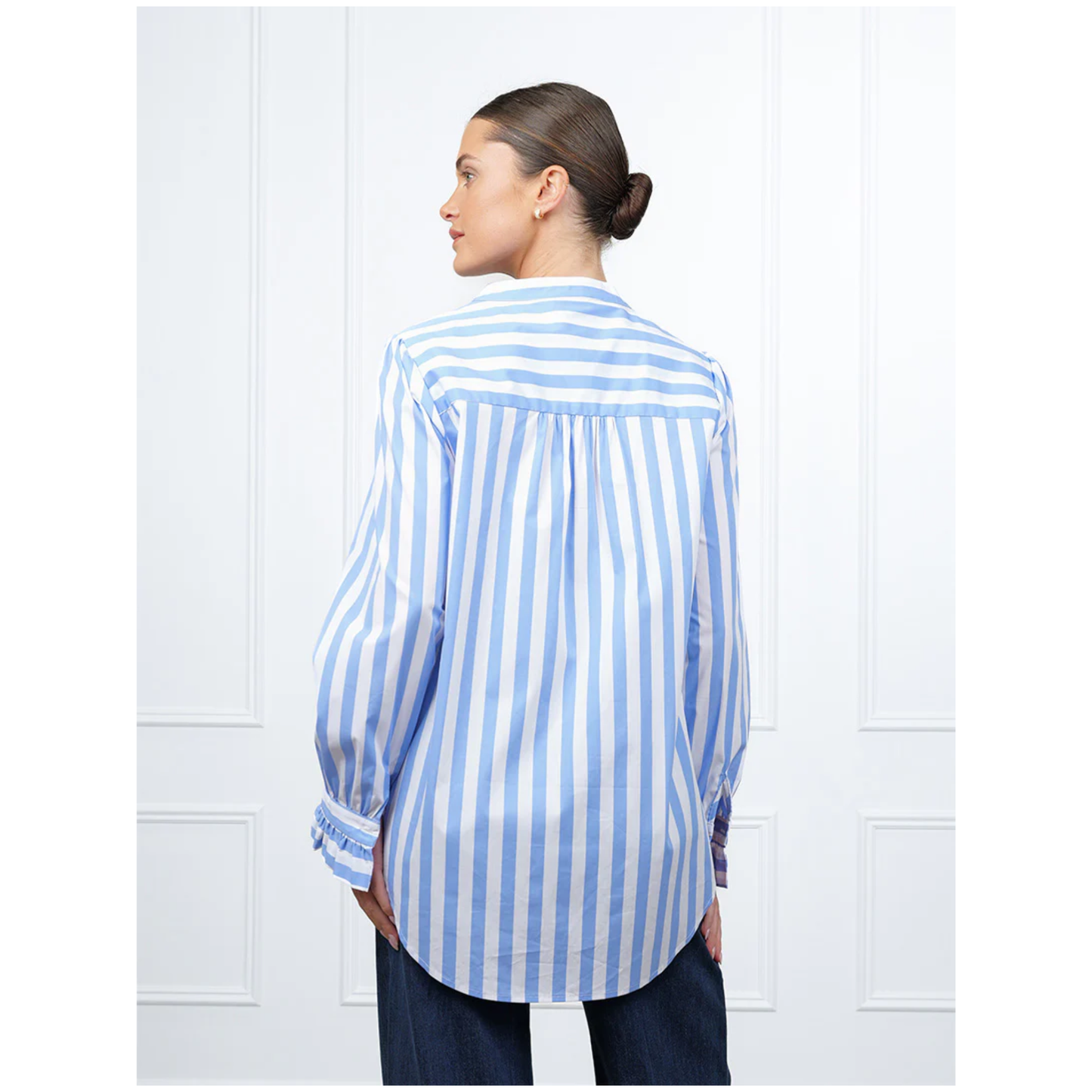 Tulip Wide Stripe Shirt | Blue