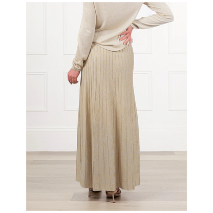 Sunray Sparkle Knit Skirt | Gold
