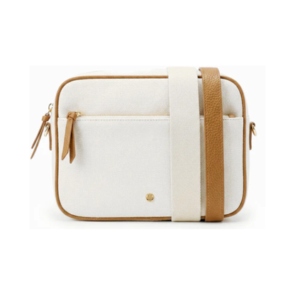 Zjoosh - Leah Cross Body Bag | White/Tan
