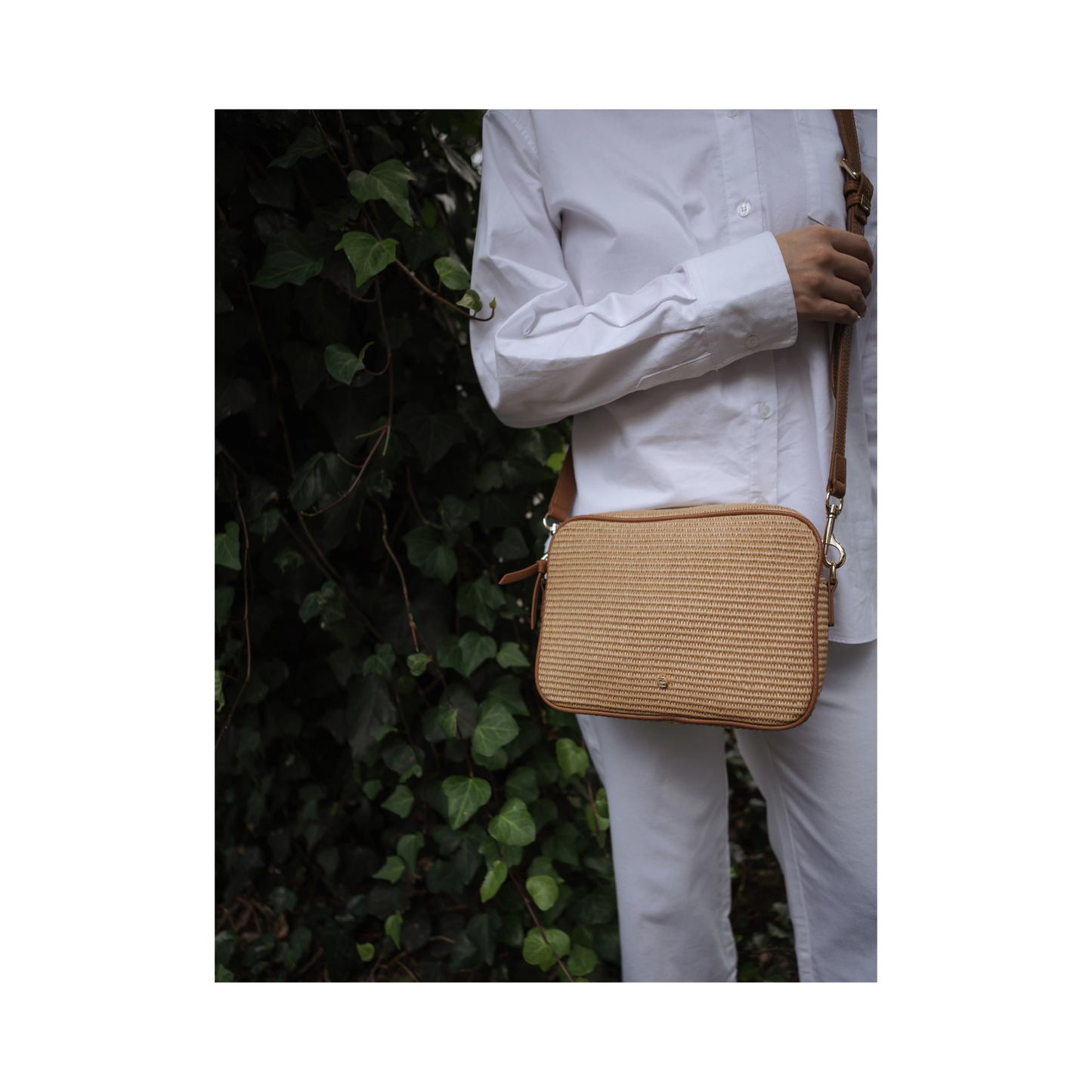 Zjoosh - Leah Palma Stud Cross Body Bag | Tan