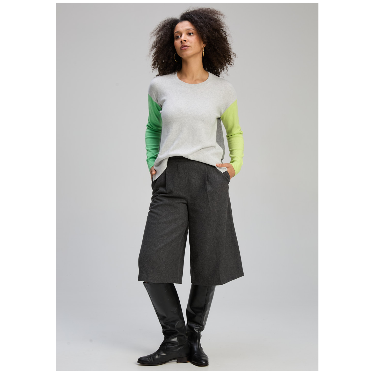 Zaket & Plover - Zippy Sweater | Light Marl | Cotton/Cashmere ZP8107